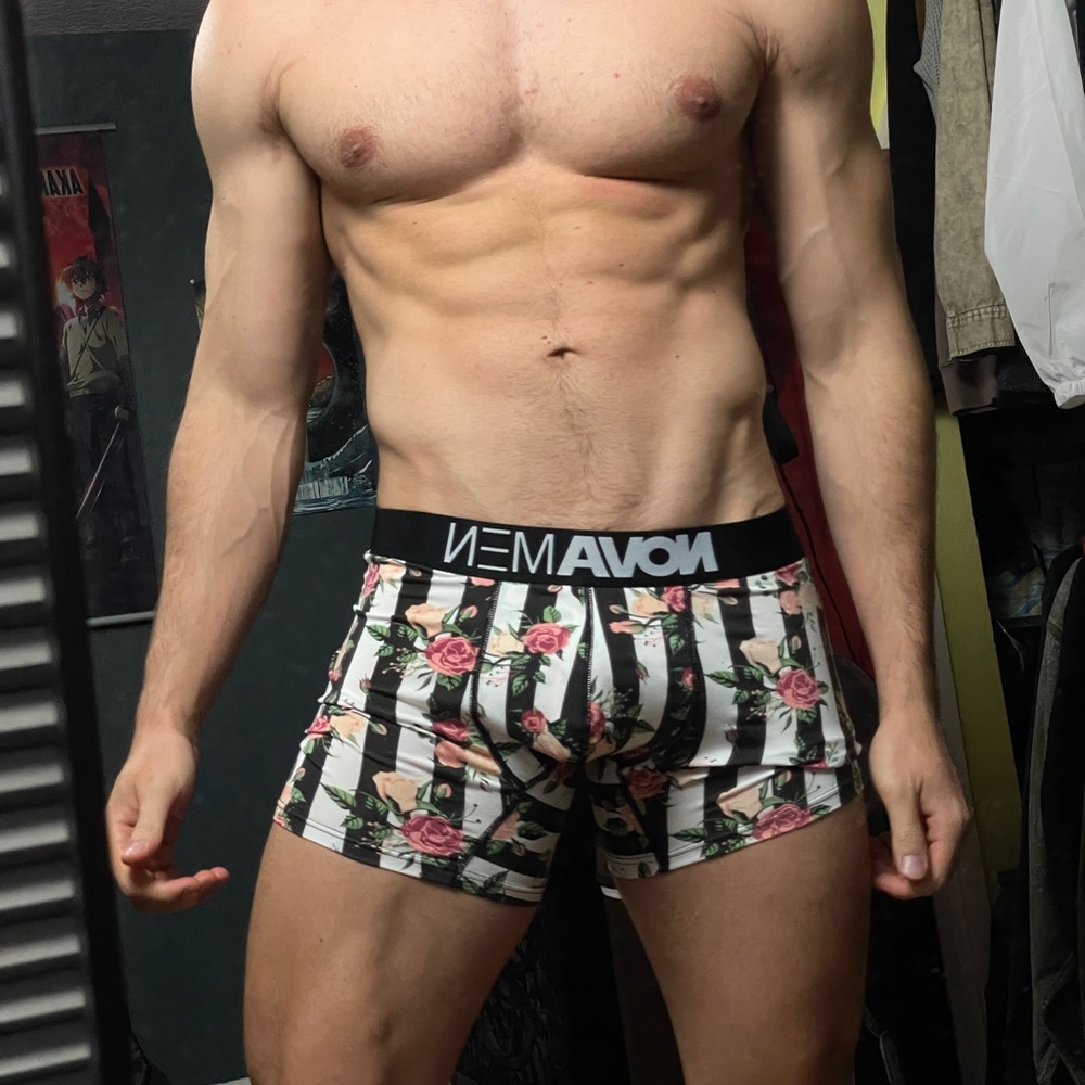 striped floral boxer briefs
